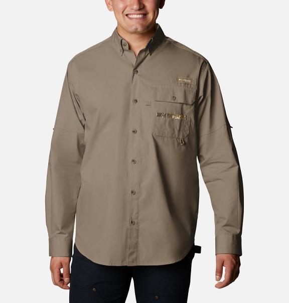 Columbia PHG Sharptail Shirts Grey For Men's NZ67219 New Zealand